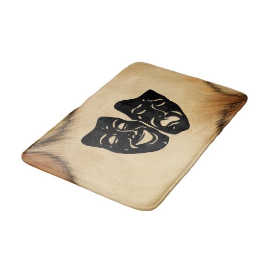 Rustige comedy- en tragedie-theatermaskers badmat (Gekanteld)