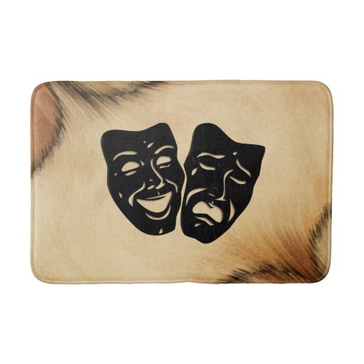 Rustige comedy- en tragedie-theatermaskers badmat (Voorkant)
