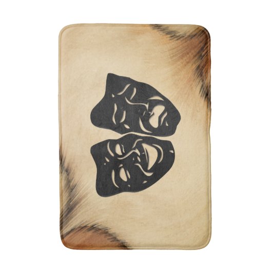 Rustige comedy- en tragedie-theatermaskers badmat (Voorkant Verticaal)