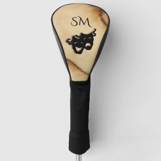 Rustige comedy- en tragedie-theatermaskers golfheadcover (Voorkant)