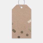 Rustige Confetti Kraft en Gold Cadeaulabel (Achterkant)