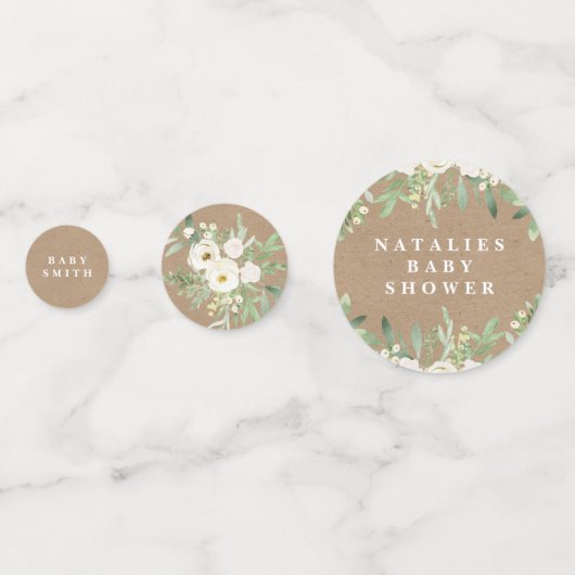 Rustige Confetti van Baby shower en witte olie (Voorkanten)