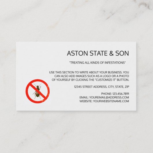 Rustige controle visitekaartje (Achterkant)