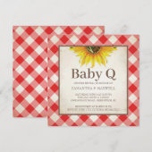 Rustige controleur Geslacht Rood Baby shower onthu Kaart (Voorkant / Achterkant)