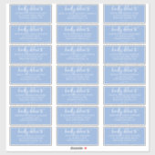 Rustige Cornflower Blue Guest Adresetiketten Sticker (Vel)
