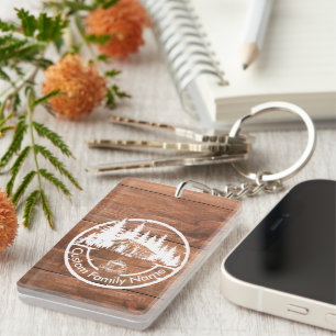 Rustige cottage, blokhut, schuur   Aangepaste fami Sleutelhanger