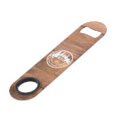 Rustige cottage, blokhut, schuur | Aangepaste fami Speed Flessenopener (Voorkant Gekanteld)