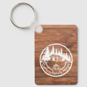 Rustige cottage blokhut schuur | Aangepaste famili Sleutelhanger (Voorkant)