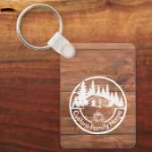 Rustige cottage blokhut schuur | Aangepaste famili Sleutelhanger (Voorkant)