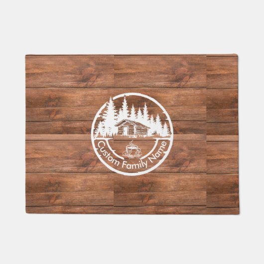 Rustige cottage, hut, schuur | Aangepaste familien Deurmat (Voorkant)