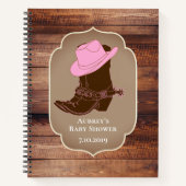 Rustige country Cowgirl Boots & Pet Barn Wood Plan Notitieboek (Voorkant)