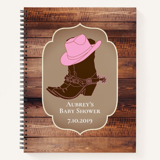 Rustige country Cowgirl Boots & Pet Barn Wood Plan Notitieboek (Voorkant)