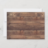 Rustige Country Wedding Bridal Party-kaartje Bedankkaart (Achterkant)