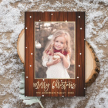 Rustige country wood Gold Merry-kerstfoto