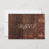 Rustige country wood Wedding RSVP-kaarten RSVP Kaartje (Achterkant)