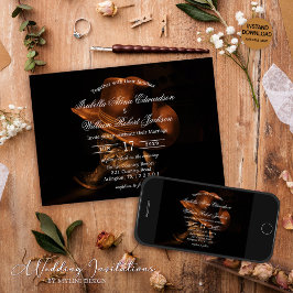 Rustige  Cowboy Boots country Wedding Kaart