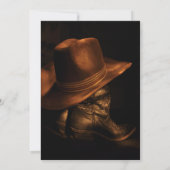 Rustige  Cowboy Boots Land Vrijgezellenfeest Kaart (Achterkant)