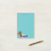 Rustige Cowboy Boots Pet Blue Paars Blanket Custom Post-it® Notes (Op bureau)