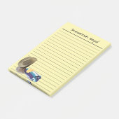 Rustige Cowboy Boots Pet Blue Paars Custom Lined Post-it® Notes (Schuin)