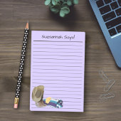 Rustige Cowboy Boots Pet Blue Paars Custom Lined Post-it® Notes