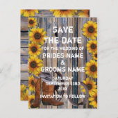 Rustige cowboy met de naam country style save the aankondigingskaart (Voorkant / Achterkant)