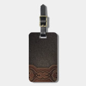 Rustige cowboy mode bruin western land bagagelabel (Voorkant verticaal)