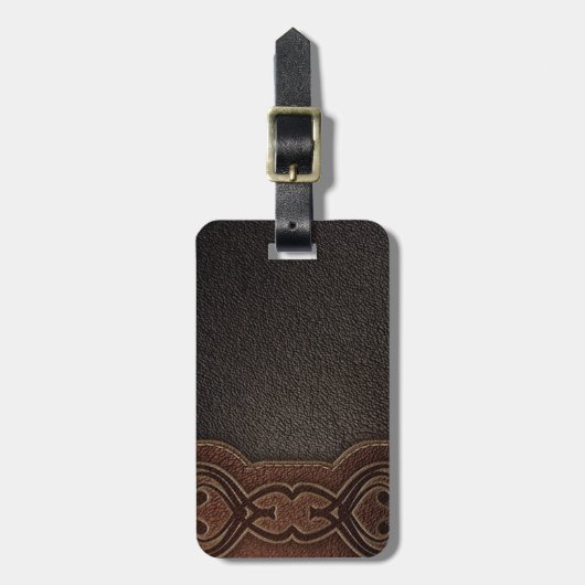 Rustige cowboy mode bruin western land bagagelabel (Voorkant verticaal)