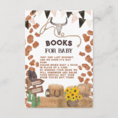 Rustige cowboy westerne koe bruine baby brengt een informatiekaartje (Voorkant)