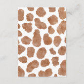 Rustige cowboy westerne koe bruine baby brengt een informatiekaartje (Achterkant)