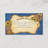 Rustige cowboylaarzen en pet-zonnebloemen denim