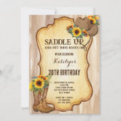 Rustige cowboylaarzen en waterverf van petten zonn kaart (Voorkant)