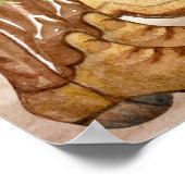 Rustige cowboylaarzen en waterverf van petten zonn poster (Hoek)