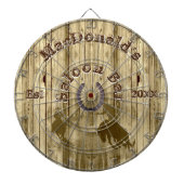 Rustige cowboys westerne salonbar dartbord (Voorkant)