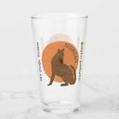 Rustige Coyote Faux lederen koel Voeg je staat toe Glas (Voorkant)
