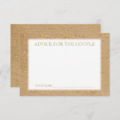 Rustige Craft Gold Dust Confetti Advice Advieskaart (Voorkant / Achterkant)