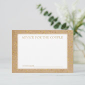 Rustige Craft Gold Dust Confetti Advice Advieskaart (Staand voorkant)
