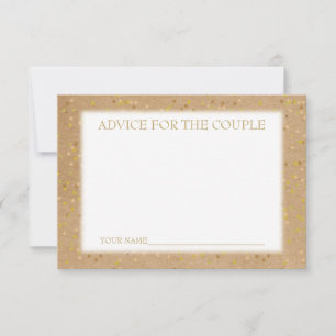 Rustige Craft Gold Dust Confetti Advice Advieskaart