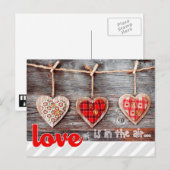 Rustige Craft Hearts Valentijnsdag Briefkaarten (Voorkant / Achterkant)