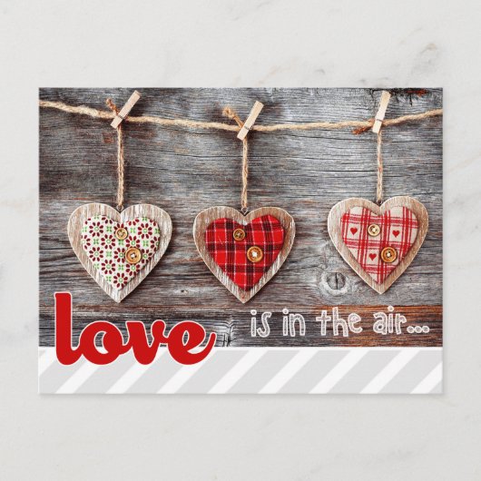 Rustige Craft Hearts Valentijnsdag Briefkaarten (Voorkant)