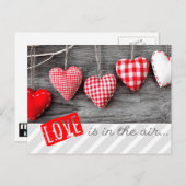 Rustige Craft Hearts Valentijnsdag Briefkaarten (Voorkant / Achterkant)