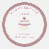 Rustige Cupcake-label Sticker (Voorkant)