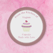 Rustige Cupcake-label Sticker