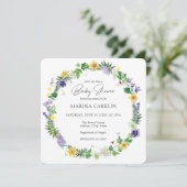 Rustige Daffodils en wilde Baby showers Kaart (Staand voorkant)