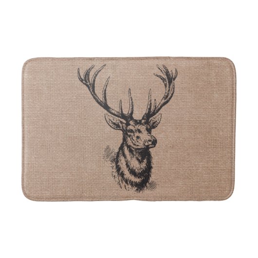 Rustige  Deer Antlers Badmat (Voorkant)