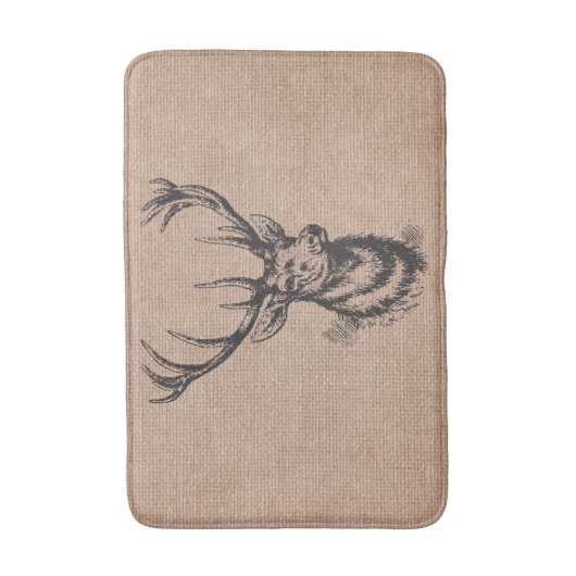 Rustige Deer Antlers Badmat (Voorkant Verticaal)