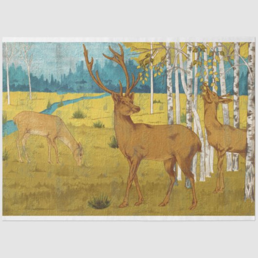 Rustige deer Texture Decoupage Tissuepapier (Voorkant)