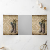 rustige demask western land cowboy boot drieluik kaart (Binnen)