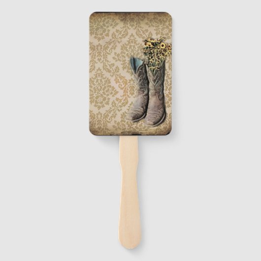rustige demask western land cowboy boot handwaaier (Achterkant)