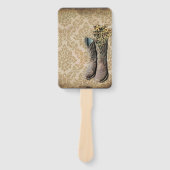 rustige demask western land cowboy boot handwaaier (Voorkant)