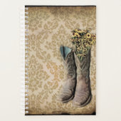 rustige demask western land cowboy boot planner (Voorkant)
